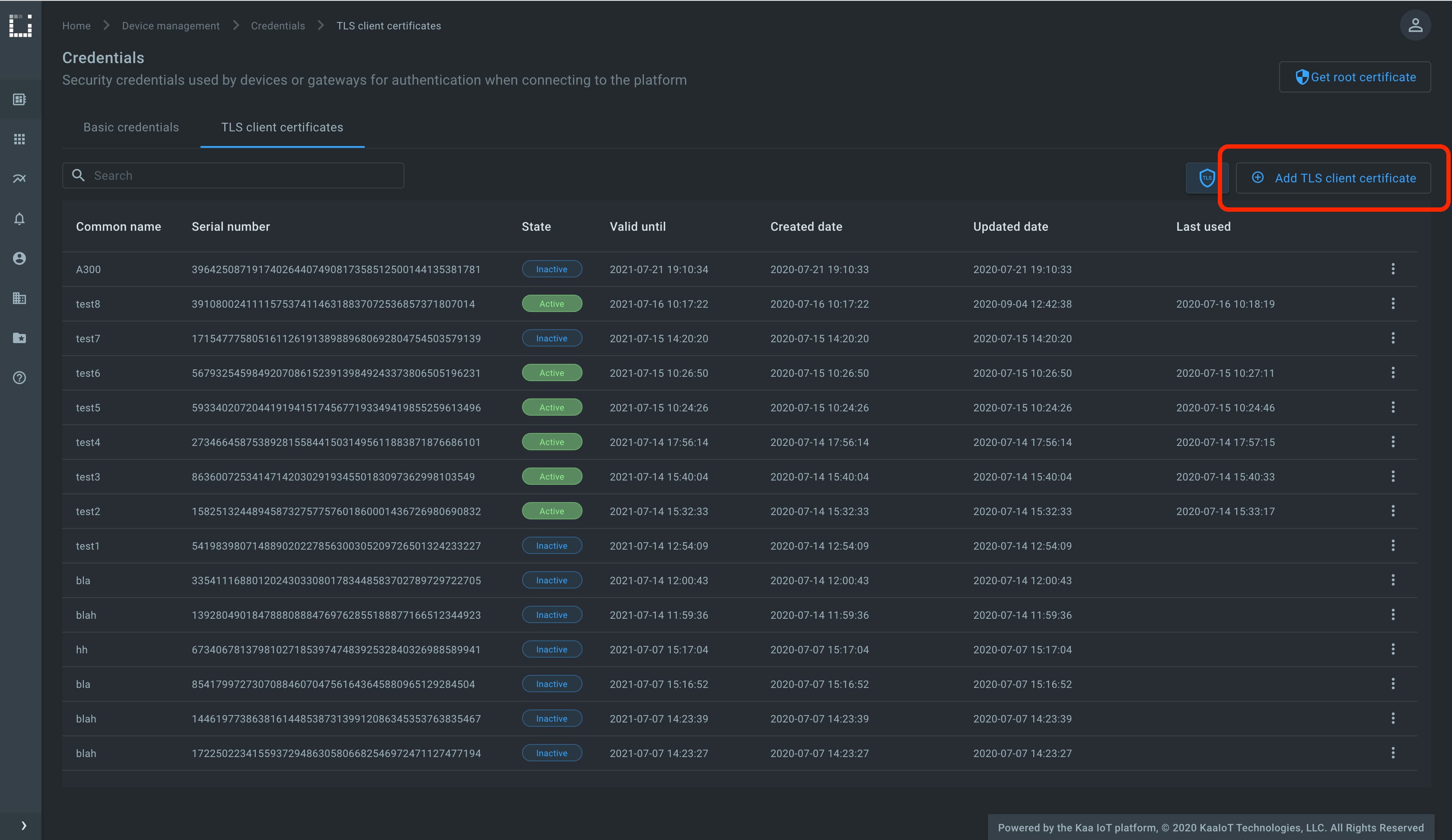 Generate certificate/key pair