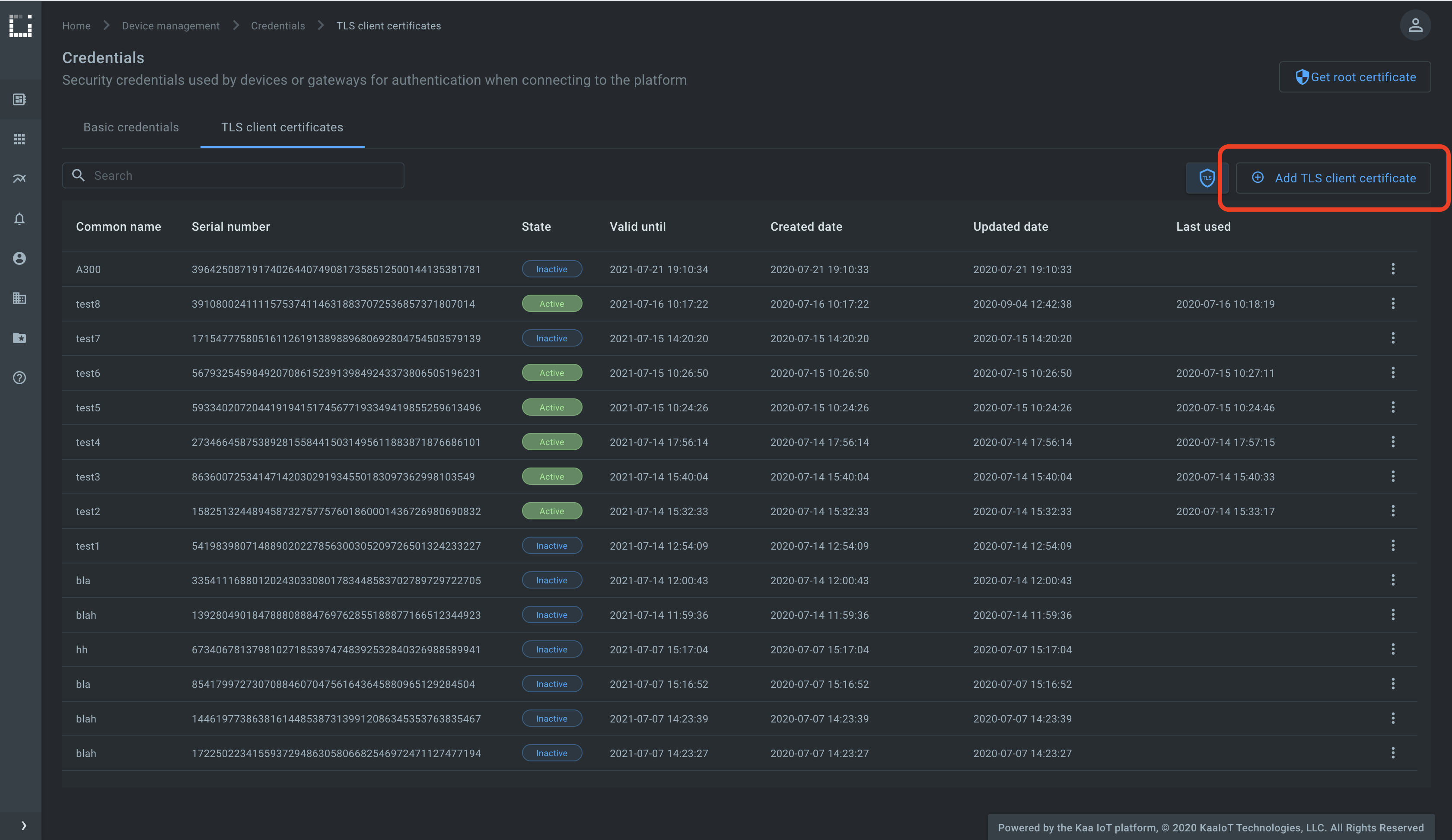 Generate certificate/key pair