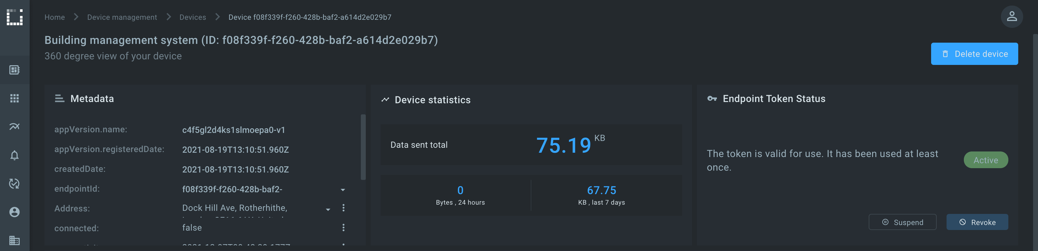 Device traffic stats