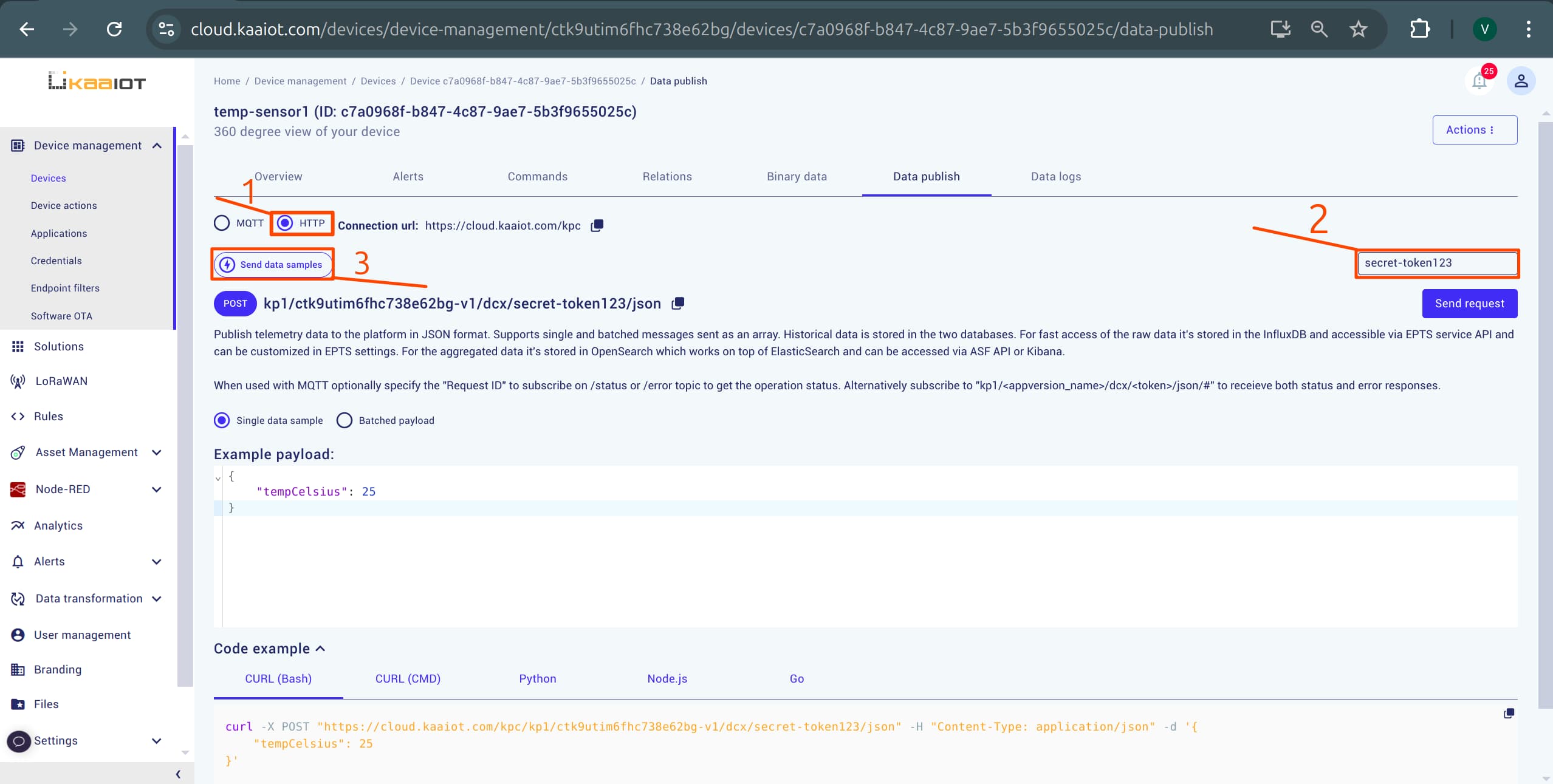 Data Publish Configuration