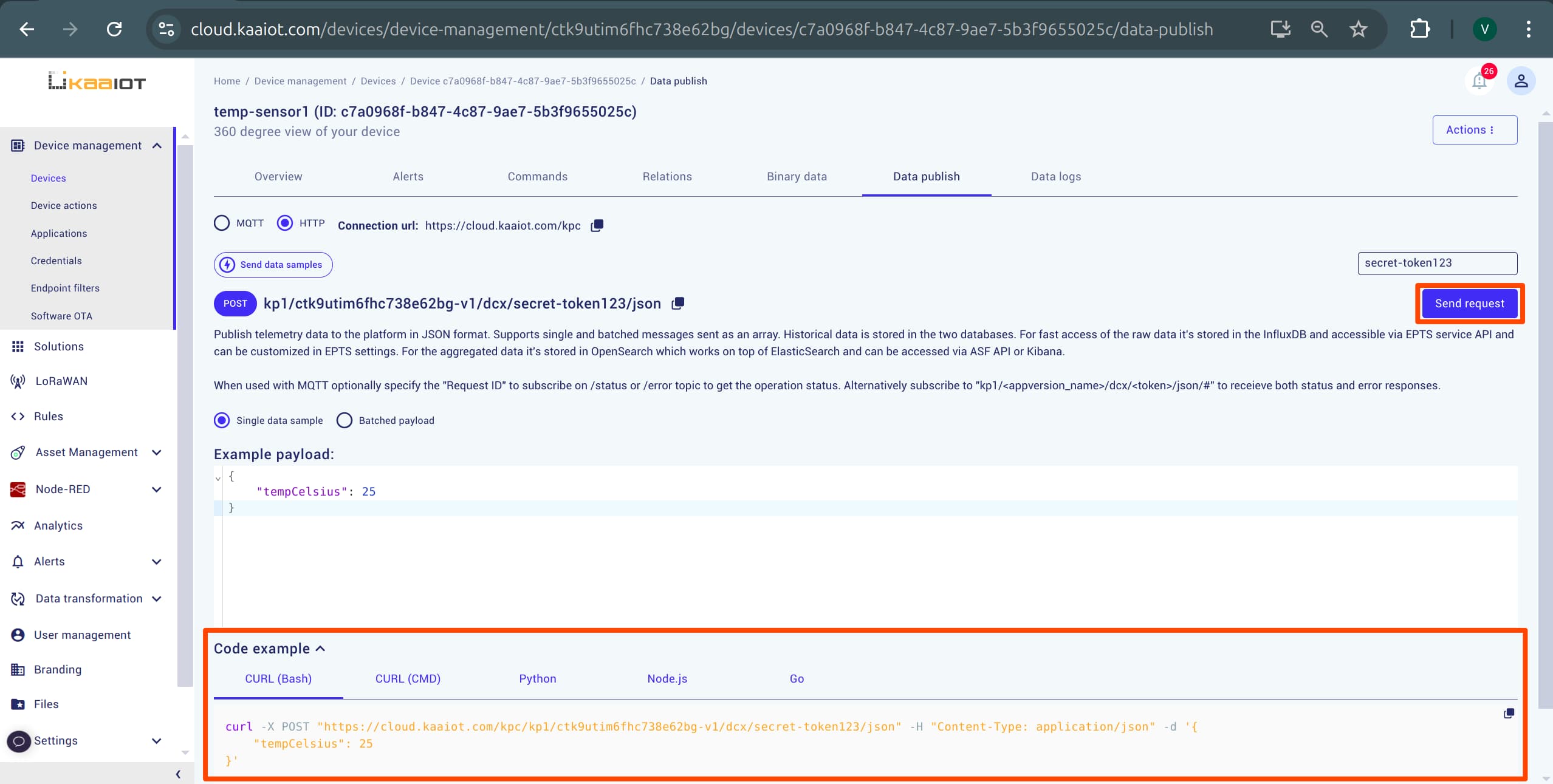 Data Publish Send