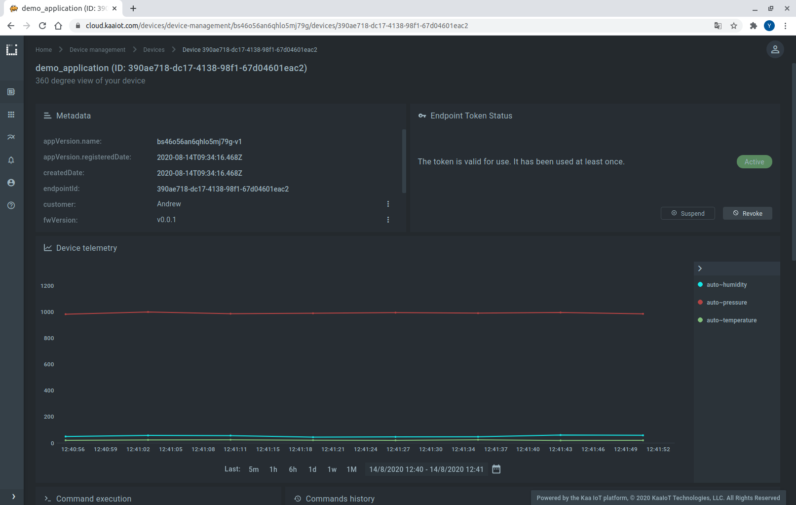 Device telemetry data