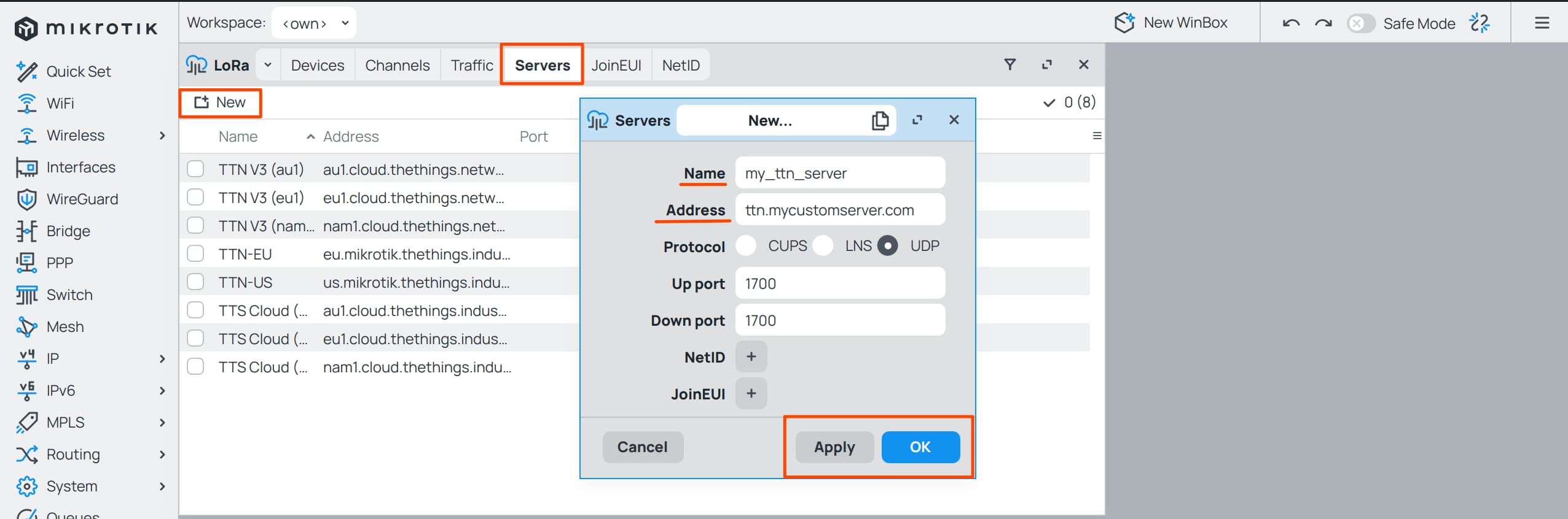 MikroTik Network Server Configuration